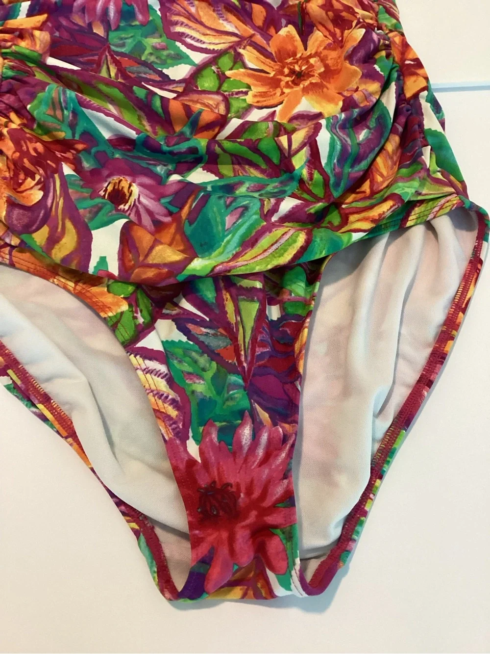 Lauren Ralph Lauren Polynesian Floral Swimsuit Medium One Piece Multicolor